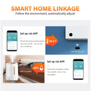 Tuya WiFi Intelligenter Temperatur- und Feuchtigkeitssensor SmartLife APP Fernüberwachung Smart Home Thermometer Funktioniert mit Alexa Google Home