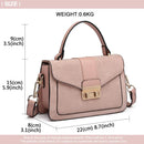 Miss Lulu WOMEN'S shoulder bag Medium Faux Leather & Suede Vintage Flap Crossbody Bag Oval Metal Ornate