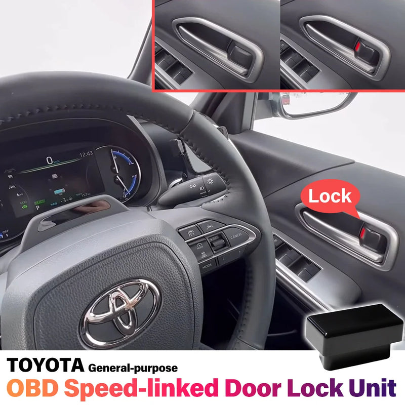 OBD Speed Automatic Door Lock Unit for Toyota Prius 2023 Aqua Voxy Noah 90 2023 Rav4 Yaris Cross Autolock OBD link speed lock