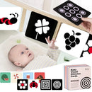 Montessori Baby Visual Stimulation Card Black White High Contrast Flash Cards for Kids Educational Sensory Book Baby Flashcard