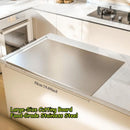 Large Foldable Stainless Steel Cutting Board, Kitchen Tools, BBQ, Kitchen Items, Kitchen Accessories for Home & Outdoor Use