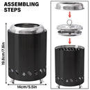 Mini Tabletop Firepit Smokeless Tabletop Fire Pit Stainless Steel Indoor Outdoor Table Top Firepit for Camping Outdoor Patio