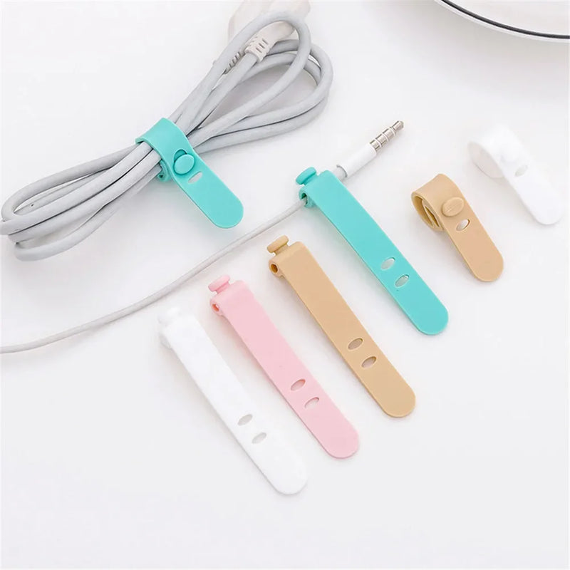 4pcs Usb Organizer Organizer Cables Desk Set Earphone Clip Charger Organizer Wire Data Line Holder Line Fixer Desk Accessories