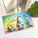 1Pc Lovely Gnome Print Door Mat Easter Motif Entrance Pad Washable Bath Rug Area Carpet For Kitchen Balcony Terrace Home Decor