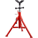 SucceBuy Pipe Holding Stand with Roller Head V-Head Folding Tripod Jack 12 inch Capacity Pipe working Supporting Clamped Tool