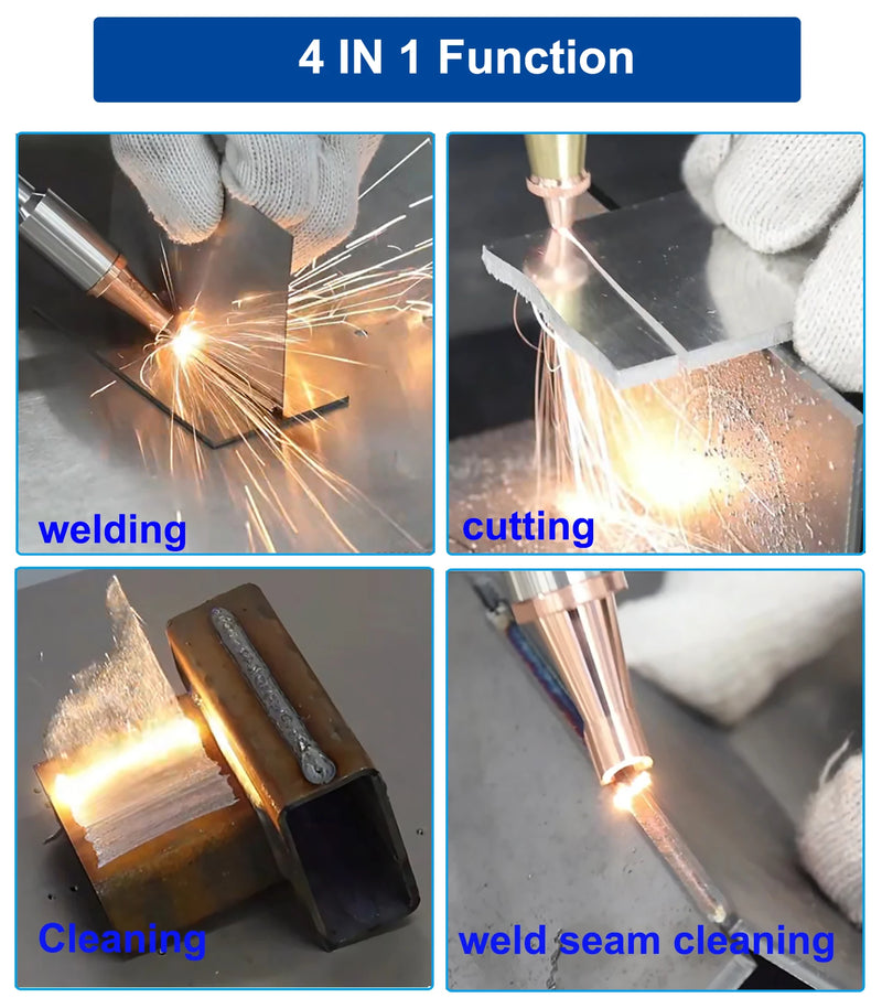 US STOCK Handheld 1500W Laser Welding Machine 4 IN 1 Fiber Laser Welding Machine RECI Laser for Metal Welding Cleaning Cutting