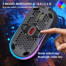HXSJ Wireless Gaming Mouse RGB Luminous Ultra Light USB 2.4G Cellular 3600DPI For Office Computers Notebook Laptop Mice