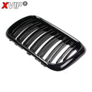 XVIP 2x Double Line Style Car Front Racing Kindey Grilles For BMW E36 LCI 1996-1999 M3 Glossy Black Dual Slats Upper Grilles