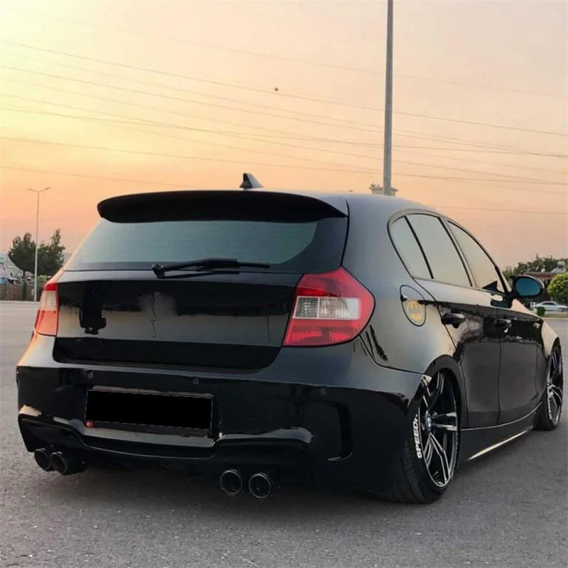 Glossy black Car Rear Trunk Spoiler Wing Roof Spoiler Wing For BMW 1 Series E81 E87 2005-2011 118i 120i DUCK Tail DUCKBILL