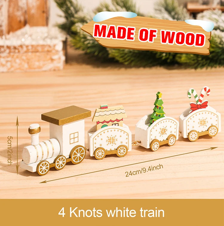 Wooden/Plastic Train Christmas Ornament Merry Christmas Decoration For Home 2024 Xmas Gifts Noel Natal Navidad New Year 2025