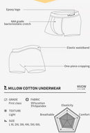 MiiOW 3Pcs Men Boxer Shorts Cotton Men's Panties Graphene Antibacterial Crotch Man Underpants Breathable Summer Men Boxer Briefs