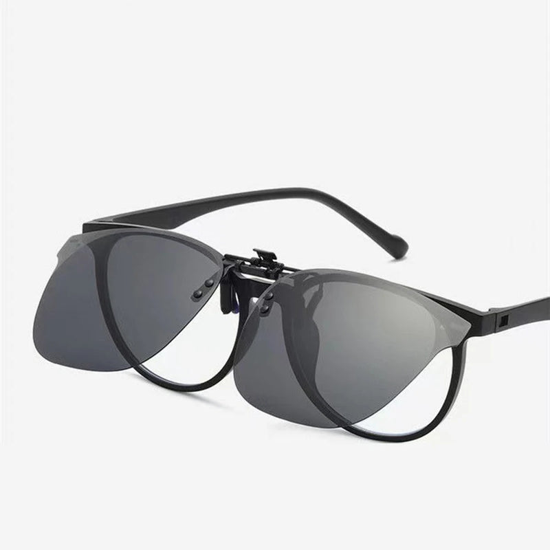Gradient Polarized Clip Sunglasses Myopia Glasses Clip Driving Fishing Outdoor Cycling Night Vision Eyeglasses UV400 Goggles