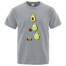 Cartoon Cute Avocado Funny Man Clothing Hip Hop Loose T-Shirts Breathable Street Tops Pattern Cotton Sportswear Summer Tshirt
