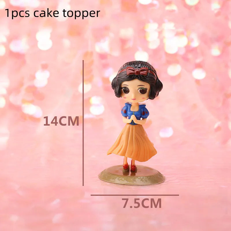 Snow White Birthday Party Set Cup Plate Napkins Tablecloth Cake Topper Balloons Disposable Tableware Baby Shower Supplies