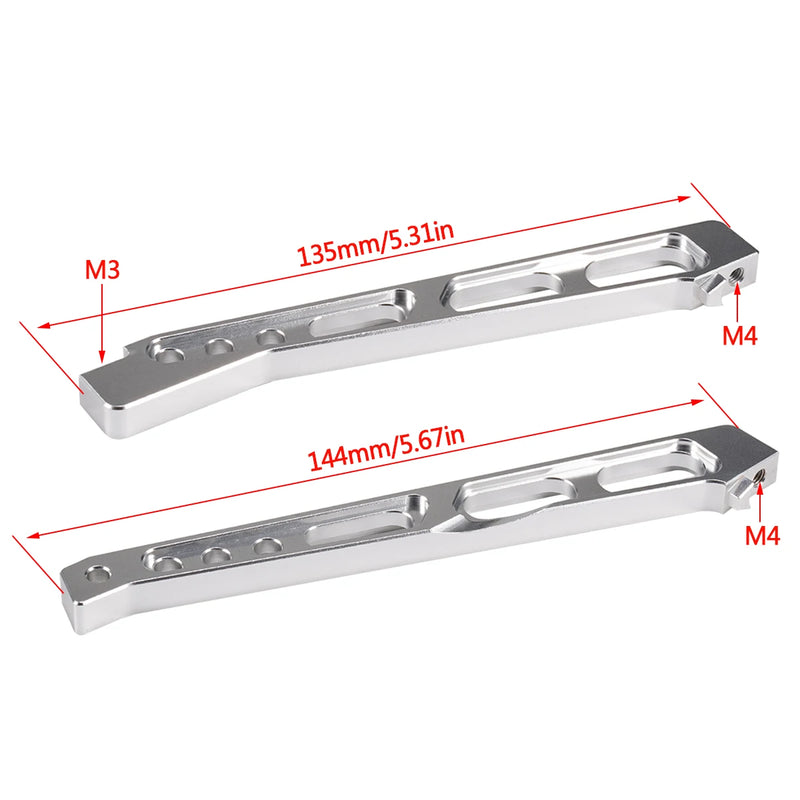 Aluminum Alloy Front Rear Chassis Brace Set for ARRMA 1/7 MOJAVE 6S BLX 4WD Desert Truck ARA320620 Upgrade Parts