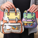 1-10pcs Creative School Bags Shape Cookie Candy Bags Plastic Zipper Bag Cartoon Portable Seal Bag Kids Birthday Gifts Decoration