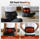 Cordless Hot Waist Belt Massager Lower Back Support Lumbar Protector Back Heated Vibration Massage Waist Brace Relief Pressure