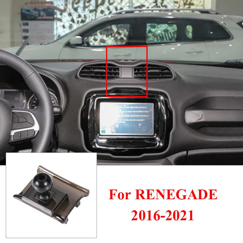 Fit for Jeep Compass Grand Cherokee Wrangler Commander Renegade 2023 2022 2020 2018 Car Mobile Phone Holder Bracket Base