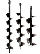 3pcs Spiral Drill Bits 4in/6in/8in Width For Garden Fence Planter and Post Hole Excavator Digger Ground Drilling Tool Borer