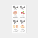 100Pcs Cute Thank You Stickers for Small Business Cake Dessert Packaging Gift Sealing Decor Labels “Thank You Have A Nice Day ”