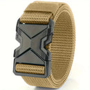 The New Men's 120cm Buckle Belt Nylon Braided Lightweight Breathable Daily Commuter Men's Belt