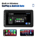ESSGOO 10" Android 13 4+64G Apple Carplay Android Auto Car Stereo Radio Single 1 DIN GPS Nav Bluetooth FM RDS WIFI USB EQ SWC