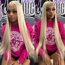 40Inch Straight Blonde 613 Blonde Human Hair Lace Frontal Wig 13x6 Transparent Blonde Lace Front Wigs Pre Plucked Human Hair Wig