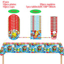 Superzings Birthday Party Supplies Balloon Banner Backdrop Tableware Cake Topper Party Decoration Baby Shower
