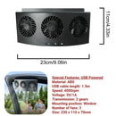 3-Head Cooling Fan USB Powered Car Air Purifier Radiator Fan Window Vent Cool Ventilation Interior Accessories