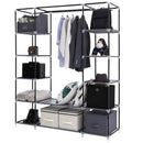 69" Portable Clothes Closet Wardrobe Storage Organizer with Non-Woven Fabric Quick and Easy to Assemble Extra Strong and Durable