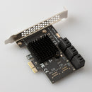 PCIe 1X SATA 3.0 6 Ports Expansion Card PCI-E Controller Card Gen 3 6Gbps ASM1064 Chip Supports 4X 8X 16X For Windows