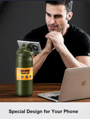 Portable Thermos with Straw Cold and Hot Thermal Mug Tumbler Coffee Cup Sports Vacuum Flasks 304 Stainless Steel Water Bottle