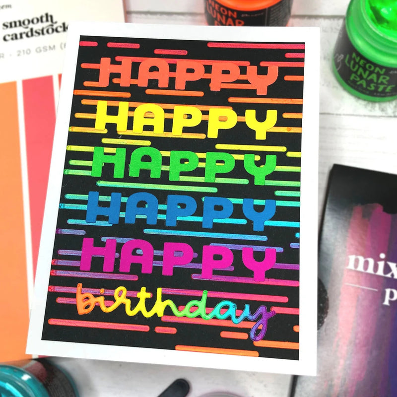 Stacking Shadow Happy Birthday/Happy Easter Metal Cutting Dies Sentiments Words Die Cut For DIY Scrarpbooking Paper Cards Making