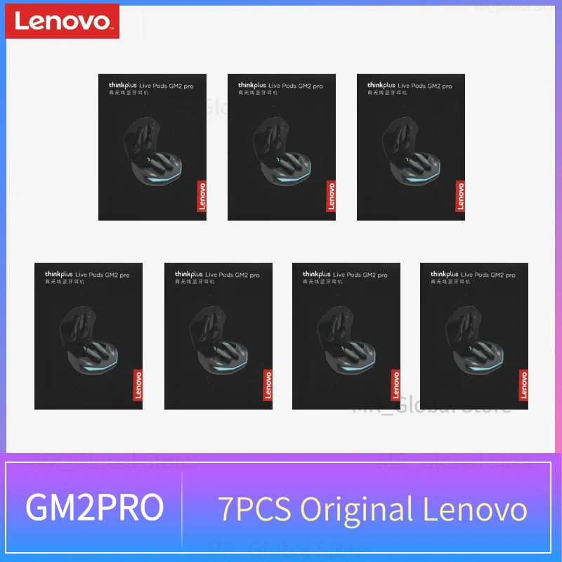 7PCS Lenovo GM2 Pro Bluetooth 5.3 Earphones Sports Headset Wireless In-Ear Gaming Low Latency Dual Mode Music Headphones New