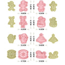 Mehrere Sets DIY Tortendekorationswerkzeuge Weihnachtsplätzchenausstecher Cartoon-Keksausstecher DIY Fondantform Backwerkzeuge für die Küche