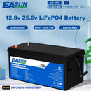 EASUN LiFePO4 Battery 12V 24V 100Ah 300Ah Lithium Iron Phosphate Battery Built-in BMS 6000+ Cyclic For Inverter Solar RV No Tax