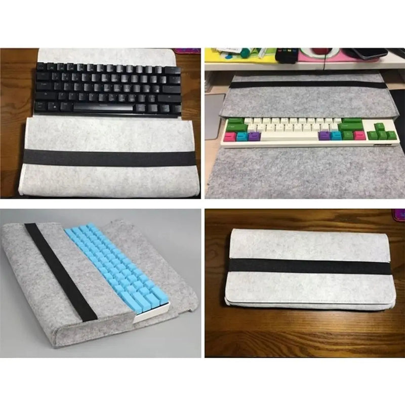 Portable 60/ 87/104 Keys Keyboard Bag Keyboard Pack Felt Bag Mechanical Keyboard Carrying Case Storage Bag Peripheral Bag