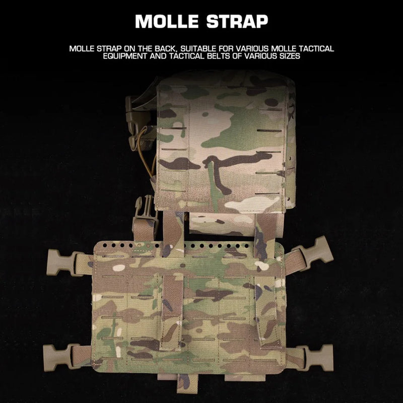 Tactical Vest Plate Carrier Sub Bag MOLLE Belt Mag Pouch for Hunting Night Vision Radio Walkie-talkie Headset First Aid Tool