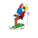 Parrot Puzzle Assembly Building Blocks Toys Animal Series 3D Model Micro Mini Diamond Brick Children Toy Pig Panda Hamster Snail