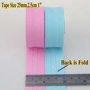 25mm (1“) width Bias Tape 100% Cotton Extra Soft for Baby Cloth Skin-friendly Fablic Bias Binding Tape Ironed Folded 12 yards