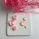 3Pcs/Set Different Sizes Moon Shape Polymer Clay Cutter Cutting Molds For Pendant Earrings Jewelry Decoration Making Hand Tools