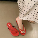 SUOJIALUN 2025 Summer New Brand Women Slipper Fashion Narrow Band Slip On Flip Flops Soft Flat Heel Outdoor Casual Dress Slides