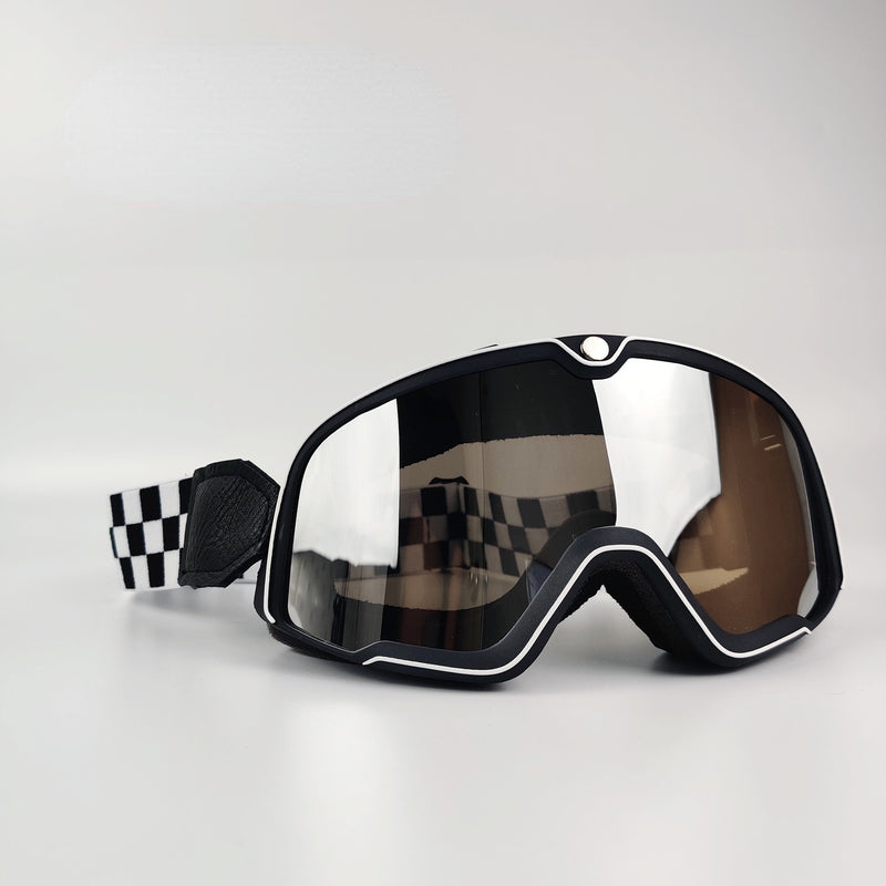 Retro Motorcycle Goggles Ski Glasses Motocross Sunglasses Wide Vision MTB ATV Goggles Cafe Racer Chopper Cycling Racing