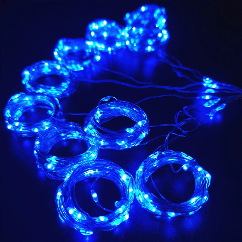 3M 4M 6M 8 Mode Wedding String Party Decoration Holiday Light Outdoor LED Fairy Light USB Bedroom Curtain Lights Christmas Light