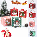 4pcs Santa Snowman Christmas Candy Boxes Merry Christmas Decor For Home 2024 Xmas Gifts Box Navidad New Year Packging Bags
