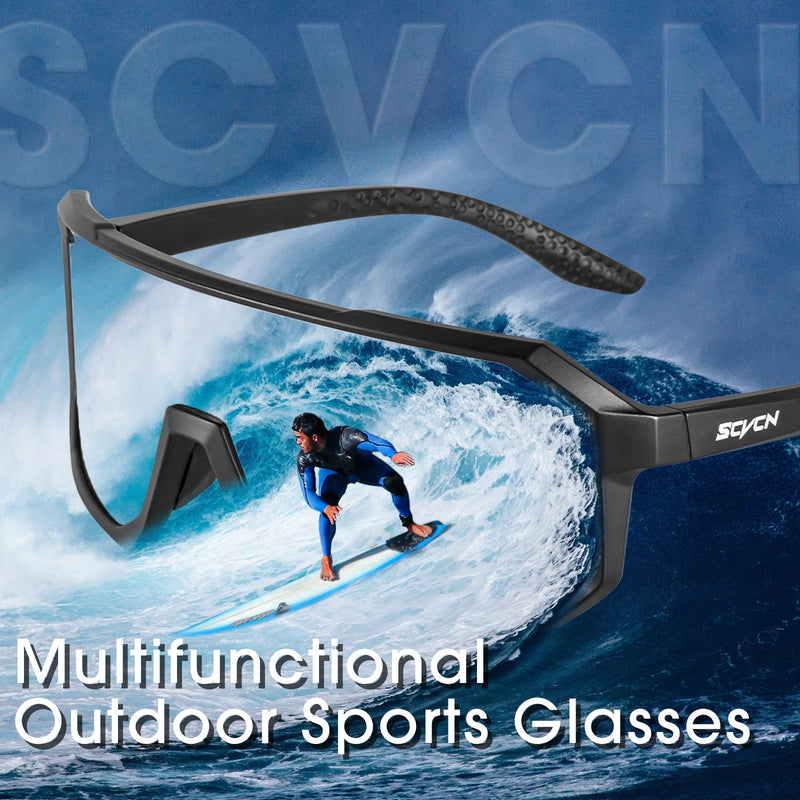 SCVCN Cycling Glasses Cycling Sunglasses UV400 Eyewear Sports Men MTB Outdoor Goggles Bicycle Glasses Women Sunglasses Eyepieces