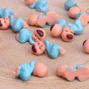 30/60/100Pcs Mini Plastic Babies for Party Favors Ice Cube Game Blue Pink Tiny Baby for Gender Reveal Baby Shower Party Decorati