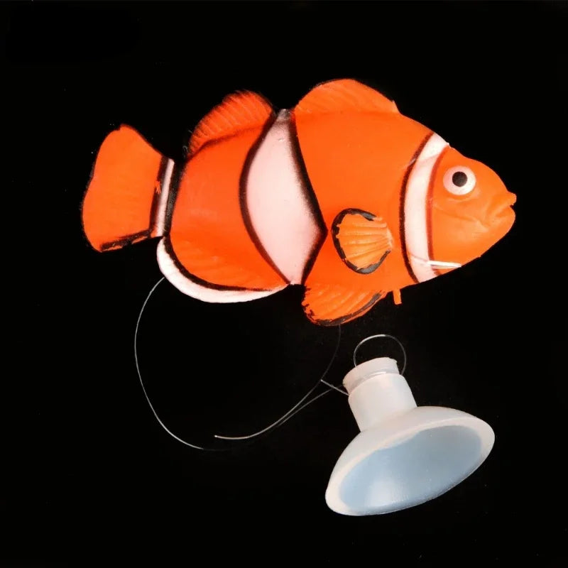 Cute Artificial Fish Ornaments Safe Silicone Vivid Clownfish Guppy Angelfish Fish Tank Accessories Aquarium Decoration