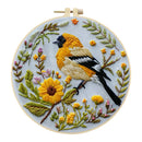 Beginner Embroidery Kit Cow Daisy Flower Embroidery Punch Needle Kit with Hoop Cloth Color Thread Colorful Handmade Craft Set