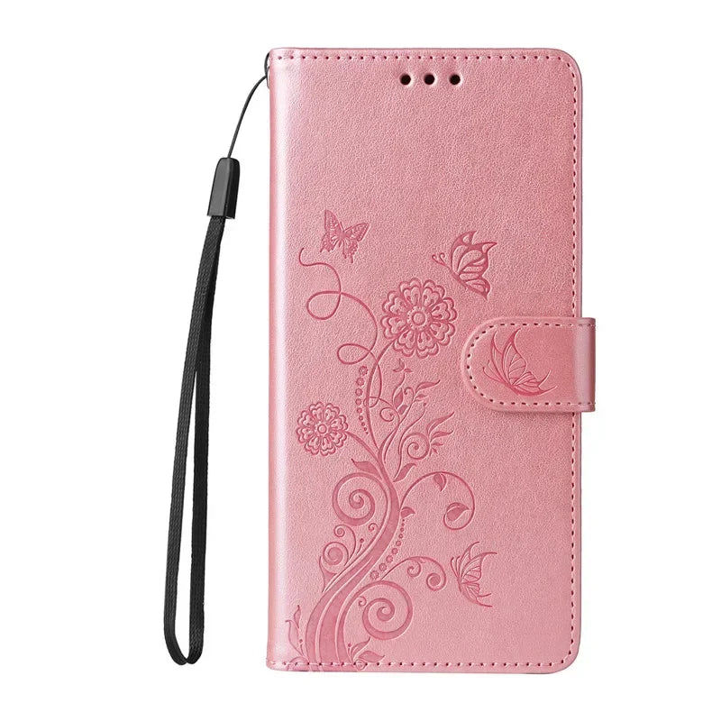 Flip Cover Leather Phone Case For Samsung Galaxy A15 A05 4G A06 A25 A05s A35 A55 A16 5G Cases Wallet Bags Fringed iris Card Slot